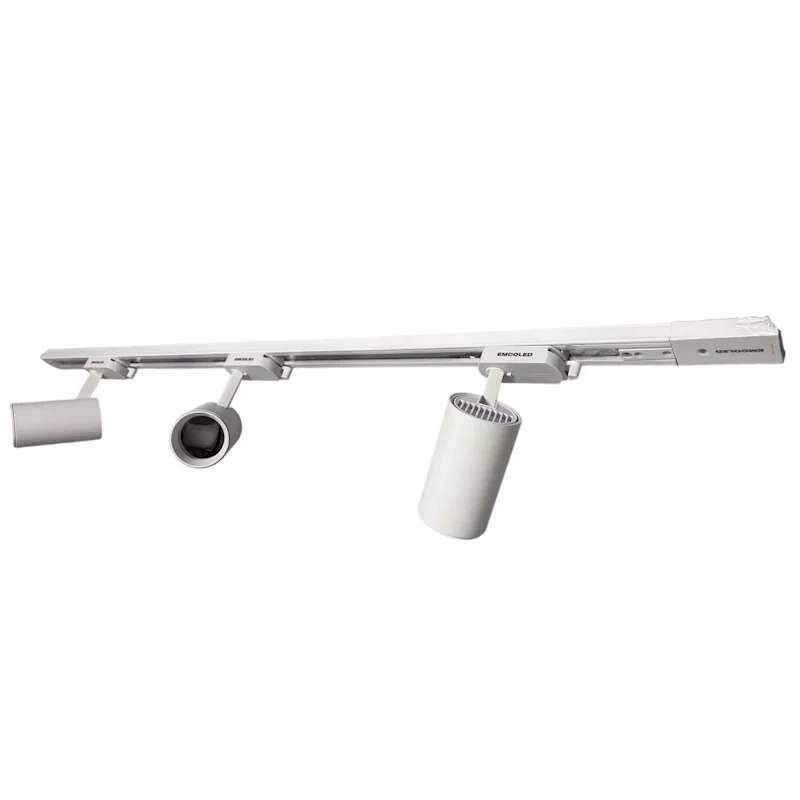Emco 1 Metre Single Circuit White Track Light Kit With 3x GU10 Spot Lights (image for) Emco 1 Metre Single Circuit White Track Light Kit With 3x GU10 Spot Lights
