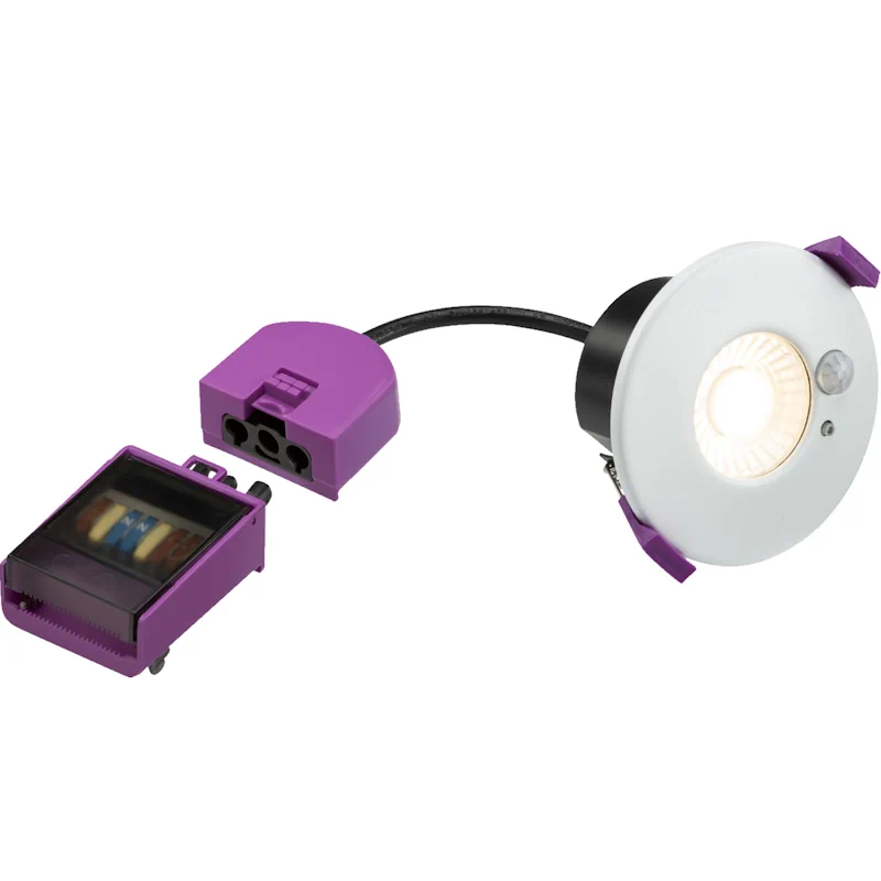 Knightsbridge SPKEVFPIR SpektroLED EvoIP65 7W CCT Fire Rated LED Downlight With PIR Sensor (image for) Knightsbridge SPKEVFPIR SpektroLED EvoIP65 7W CCT Fire Rated LED Downlight With PIR Sensor